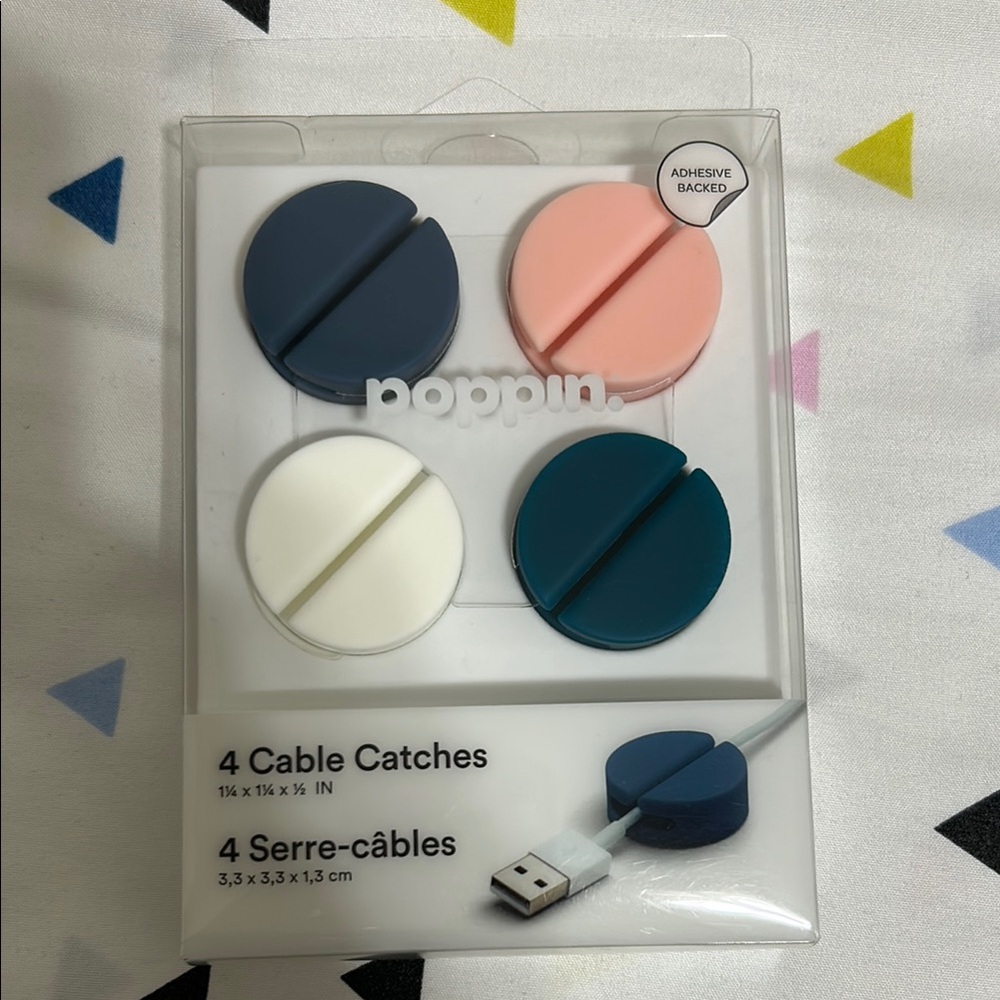 Cable Catch Set - Blue, Pink, White